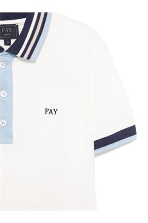 Logo,Embroidered Polo Shirt FAY KIDS | FW8P61Z0022178BL